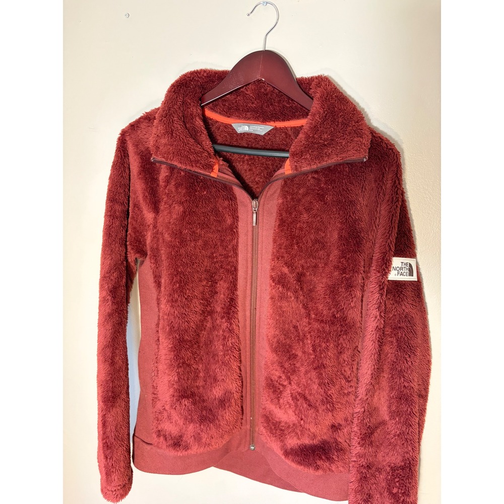 The North Face Osito Fleece Jacket Womens Medium Red Full Zip High Pile Plush